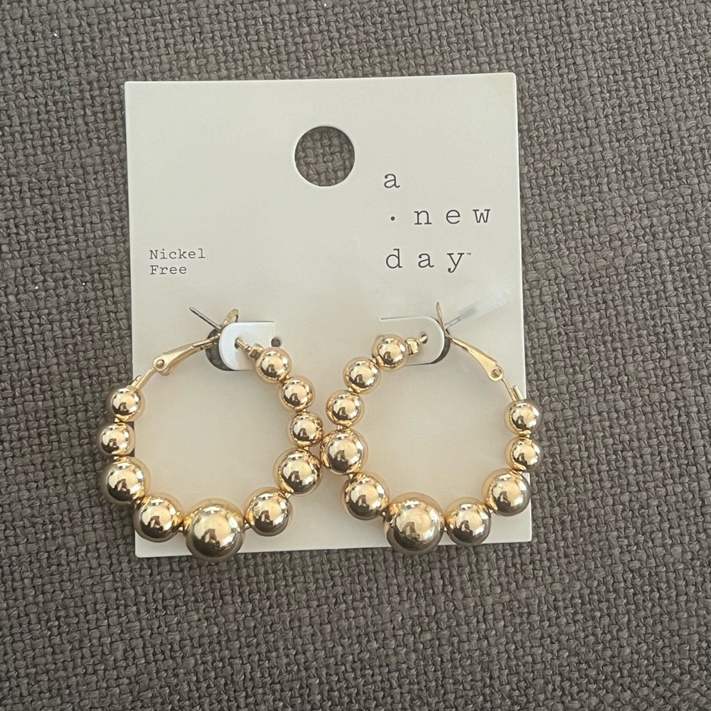 Gold Bubble Small Hoops